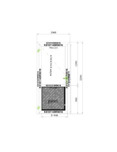 Aluminium Tür 1060 x 2290 mm MB-70 2