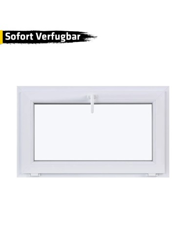 Kunststofffenster PVC 1000 x 600 mm Kipp Weiß - Sofort verfügbar