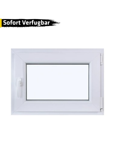 Kunststofffenster PVC 700 x 500 mm Dreh/Kipp Weiß - Sofort verfügbar