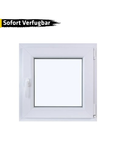 Kunststofffenster PVC 600 x 600 mm Dreh/Kipp Weiß - Sofort verfügbar