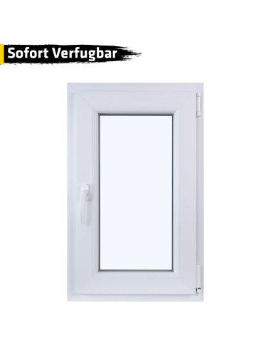 Kunststofffenster PVC 500 x 800 mm Dreh/Kipp Weiß - Sofort verfügbar