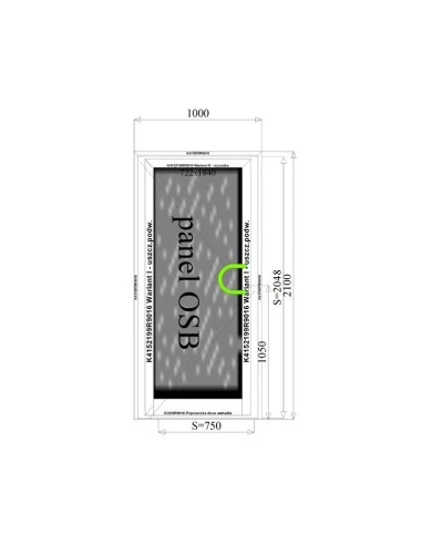 Aluminium Tür Paneel 1000 x 2100 mm MB-45