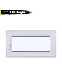 Kunststofffenster PVC 900 x 510 mm Dreh/Kipp Weiß - Sofort verfügbar