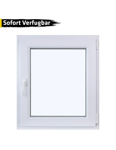 Kunststofffenster PVC 700 x 800 mm Dreh/Kipp Weiß - Sofort verfügbar