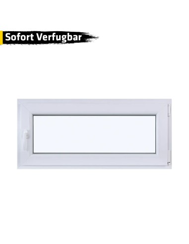 Kunststofffenster PVC 1100 x 510 mm Dreh/Kipp Weiß - Sofort verfügbar