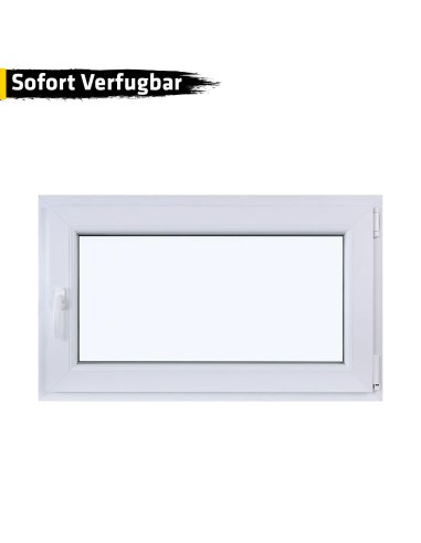 Kunststofffenster PVC 1000 x 600 mm Dreh/Kipp Weiß - Sofort verfügbar