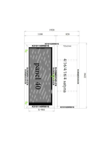 Aluminium Tür 1920 x 2290 mm MB-70
