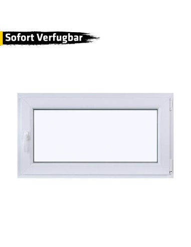 Kunststofffenster PVC 1100 x 600 mm Dreh/Kipp Weiß - Sofort verfügbar