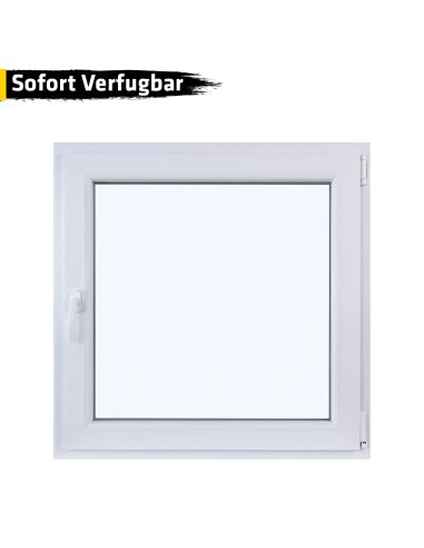 Kunststofffenster PVC 900 x 900 mm Dreh/Kipp Weiß - Sofort verfügbar