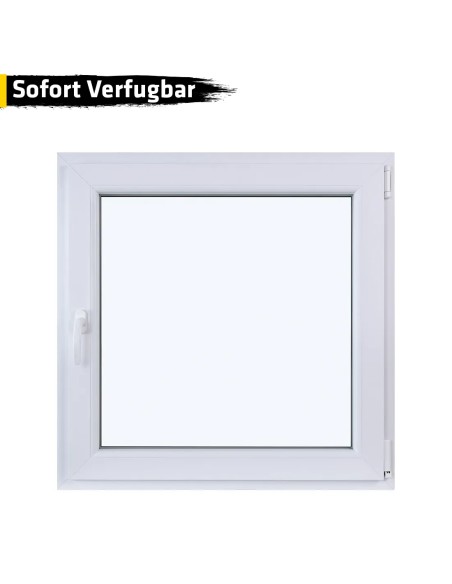 Kunststofffenster PVC 900 x 900 mm Dreh/Kipp Weiß - Sofort verfügbar