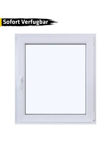 Kunststofffenster PVC 900 x 1000 mm Dreh/Kipp Weiß - Sofort verfügbar