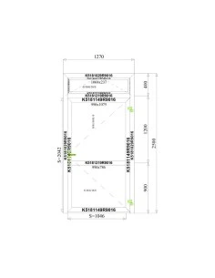 Aluminium Tür mit Oberlicht 1270 x 2500 mm MB-70 2