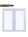 Doppelflügel Kunststofffenster PVC 1465 x 1435 mm Dreh/Kipp Weiß - Sofort verfügbar