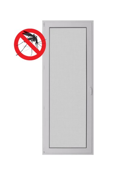 Kunststoff Balkontür mit Fliegengitter 750 x 1950 mm Bodentiefe Fenster + Moskitonetze
